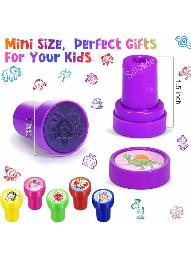 Sillyme 20pc Emoji Stamps for Kids - Fancy Stationery items for Girls Boys - Return Gifts Birthday Party for kids bulk - Reward Stickers for kids - return gift for kids birthday age 6-10 6-12 stamp art craft - Image 3