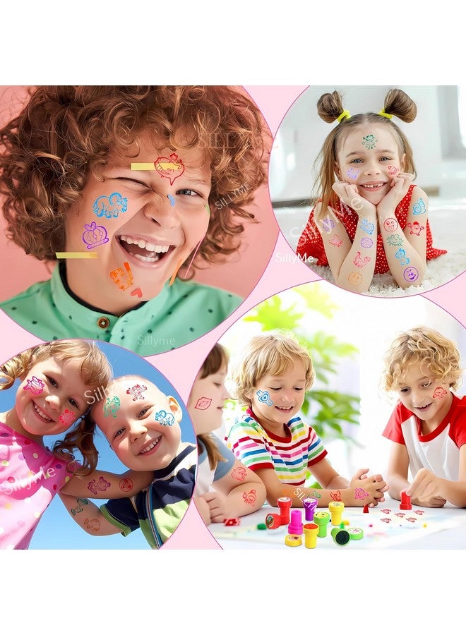 Sillyme 20pc Emoji Stamps for Kids - Fancy Stationery items for Girls Boys - Return Gifts Birthday Party for kids bulk - Reward Stickers for kids - return gift for kids birthday age 6-10 6-12 stamp art craft - Image 4