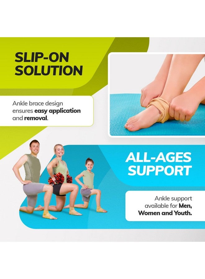 BraceAbility Elastic Ankle Support Brace - Lightweight Slip-on Compression Sleeve for Gymnastics, Dance, Sports, Running, and Sprained Foot Swelling (L) - Image 4