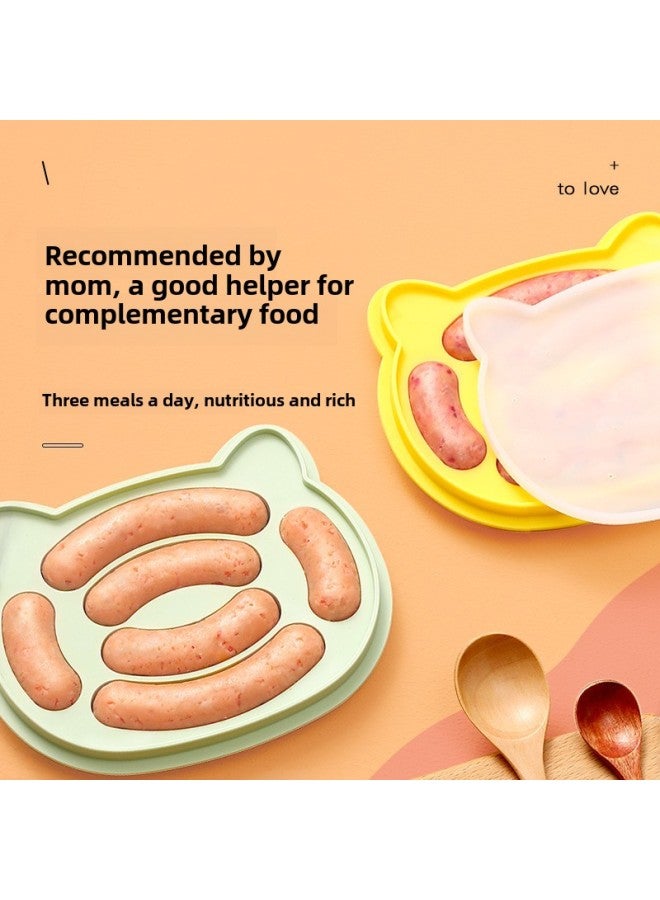 Home Kitchen Tools Homemade DIY Mold Fire Leg Mold Sausage Mold Hot Dog Mold Sausage Box Silicone Mold Wholesale-Specifications:19*15cm-Color:Mountain Blows Yellow - Image 1