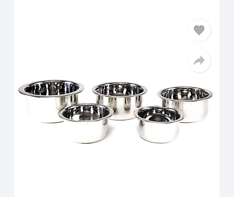 SHAPAT SHAPAT Steel Stainless Steel Handi Cooking Serving Pot Set of 5  - Image 1