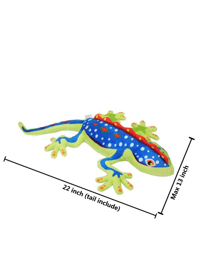 CAZOYEE Realistic Lizard Stuffed Animal, Colorful Gecko Stuffed Animal, Durable Gecko Plush Reptilian Toy, Lizard Plush Gift for Kids, Unique Plushie Decoration, 22” - Image 3