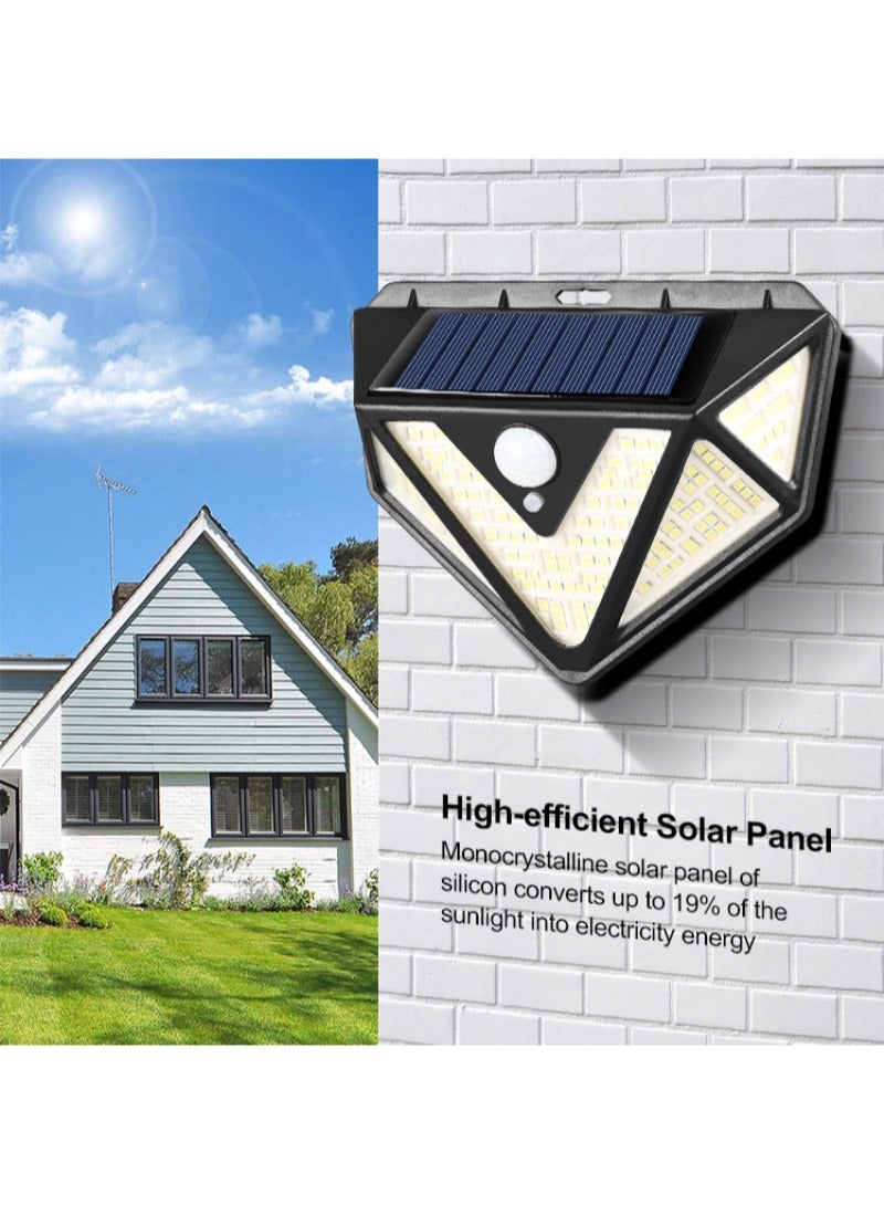Generic 1pcs Solar Sensor Light Home Garden Wall Light Outdoor Rainproof 166LED Eaves Light  - Image 1