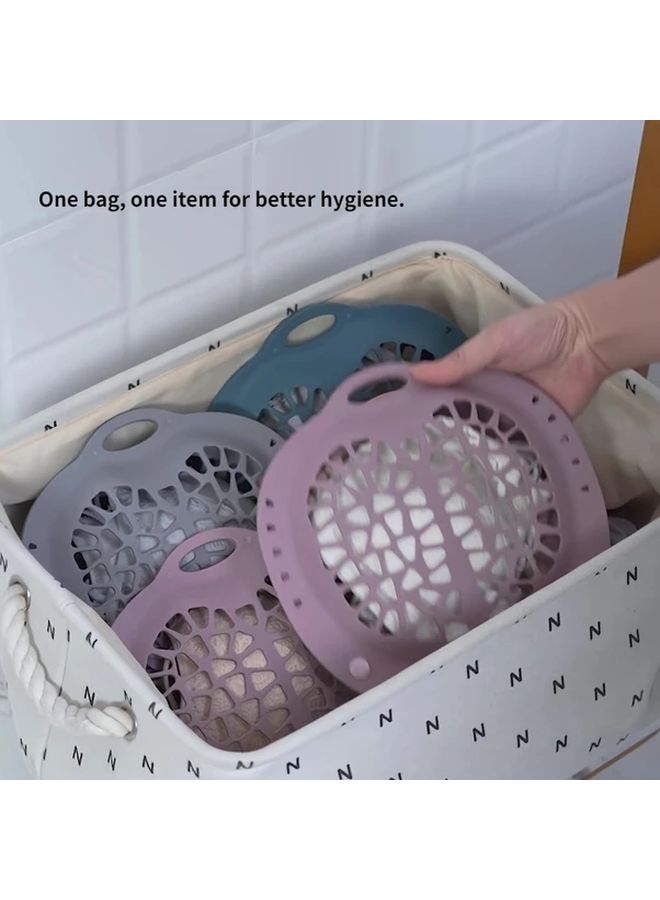 Pink Silicone Bra Laundry Bag With Snap Button For Washing Machine Protection - Image 2