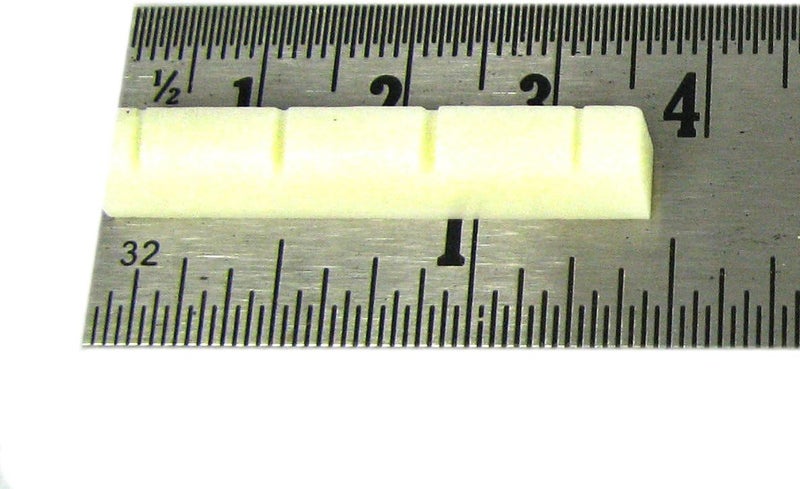 C. B. Gitty 1pc. Bone Nut for Concert Ukulele, Cigar Box Guitar & More (4 string grooves, 1.38-inches long) - Image 2