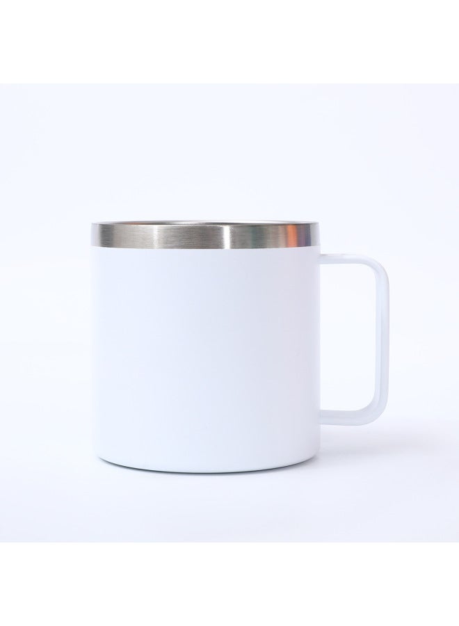 12oz14oz16oz Handle Cup 304 Stainless Steel Mug Transparent Lid Portable Office Thermos Cup