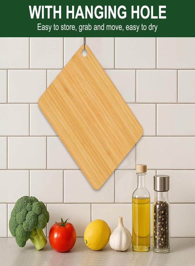 BLOCE Bamboo Cutting Board, Wooden Cutting Boards for Kitchen, Wood Double Sided Food-Grade Chopping Board for Meat Cheese Vegetable (Small) - Image 5