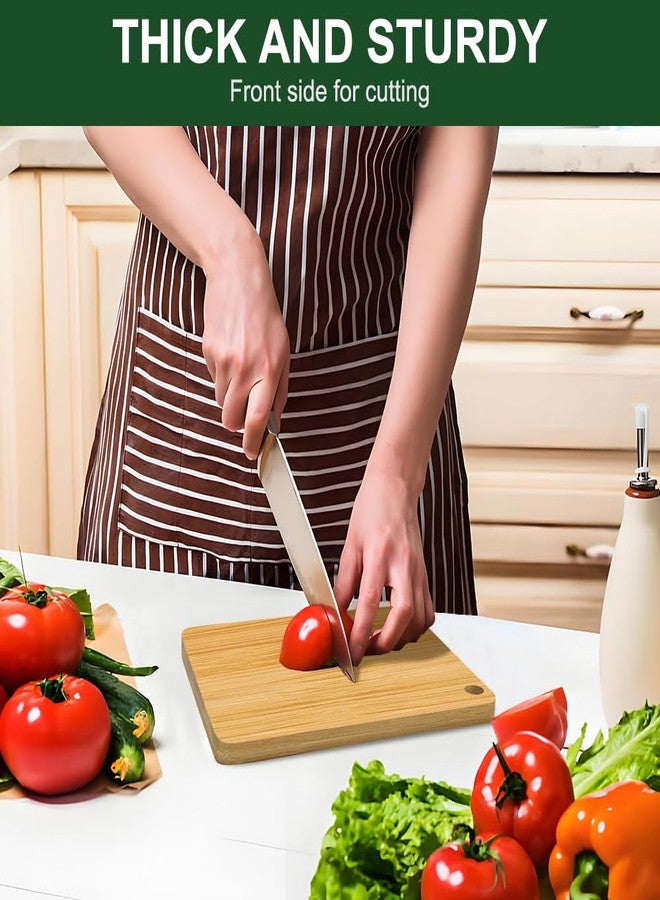 BLOCE Bamboo Cutting Board, Wooden Cutting Boards for Kitchen, Wood Double Sided Food-Grade Chopping Board for Meat Cheese Vegetable (Small) - Image 4