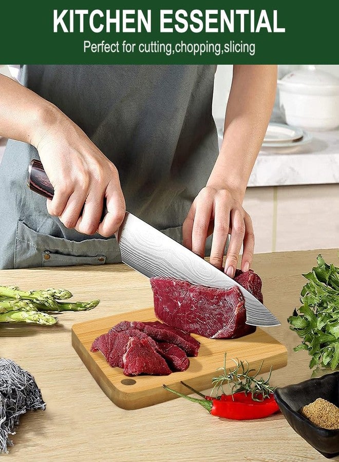 BLOCE Bamboo Cutting Board, Wooden Cutting Boards for Kitchen, Wood Double Sided Food-Grade Chopping Board for Meat Cheese Vegetable (Small) - Image 3