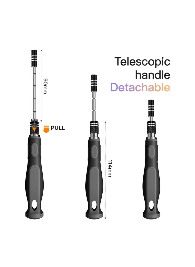 SYOSI Professional Screwdriver Set  Small Screwdriver Set with 30Pcs Precision Screwdriver Bits, Extended Screwdriver Hand Tool for Watch, Glasses, Cell Phone, Switch, Laptop and Electronics Repair - Image 3