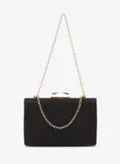 Ella Limited Edition textured detail clutch with chain detail