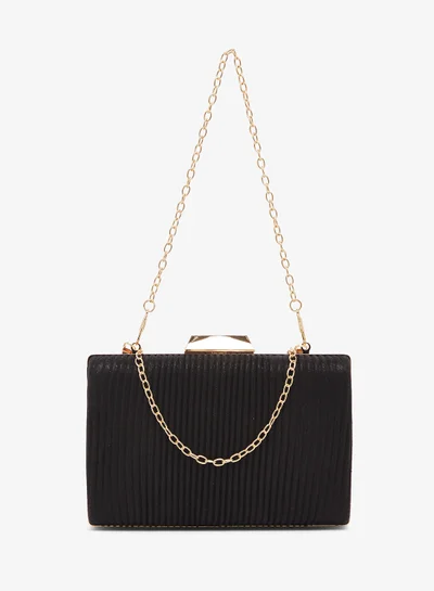 Ella Limited Edition textured detail clutch with chain detail