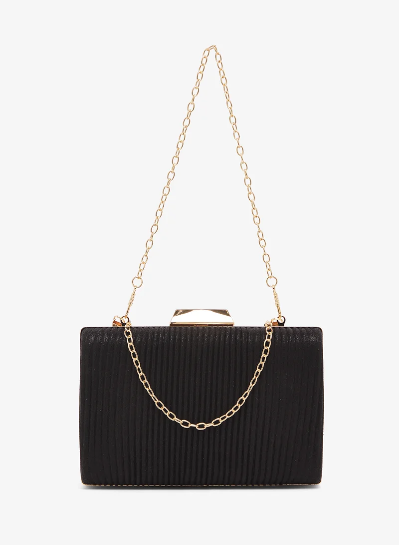 Crinkle Design Box Clutch