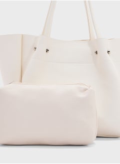 ELLA 2 In 1 Minimalist Tote Bag With Pouch  - Image 5