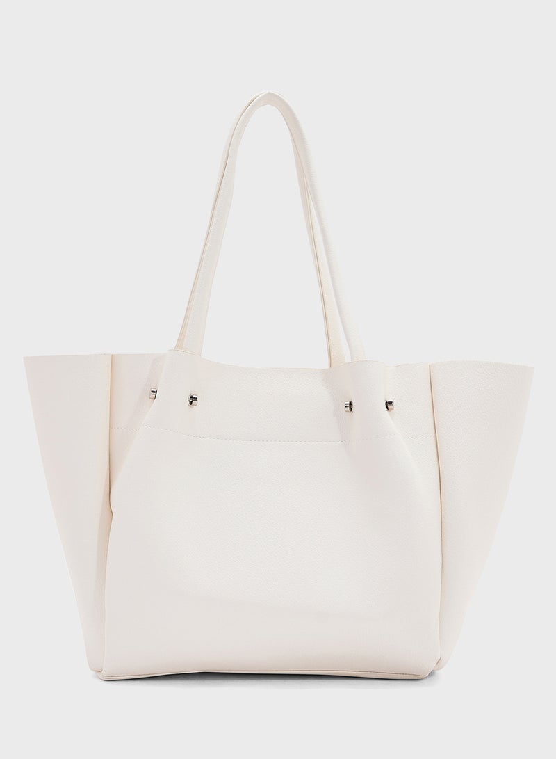 ELLA 2 In 1 Minimalist Tote Bag With Pouch  - Image 3