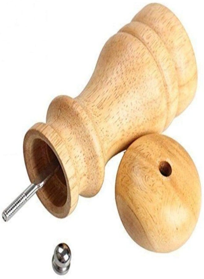 PRISO Wooden Pepper Mill Fine Grinding with Adjustable Stainless Steel Mechanism Wood Pepper, Mixer, Manual Shaker, Spice Storage with Crusher, Mill with Adjustable Setting Kitchen Tools Use. - Image 3