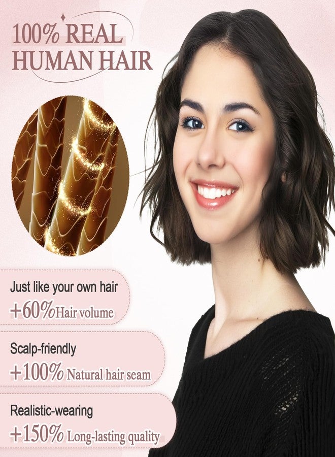 سيجو وصلة شعر بشري من سيجو، طبقتان، مخيطة يدويًا، لتغطية الشعر الخفيف، تغطية ثلاثية الأبعاد 360 درجة، وصلات شعر طبيعية للنساء لإضافة كثافة، 11 بوصة، لون أسود طبيعي #1B، 21 غرام - Image 3