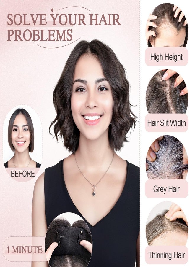 سيجو وصلة شعر بشري من سيجو، طبقتان، مخيطة يدويًا، لتغطية الشعر الخفيف، تغطية ثلاثية الأبعاد 360 درجة، وصلات شعر طبيعية للنساء لإضافة كثافة، 11 بوصة، لون أسود طبيعي #1B، 21 غرام - Image 2