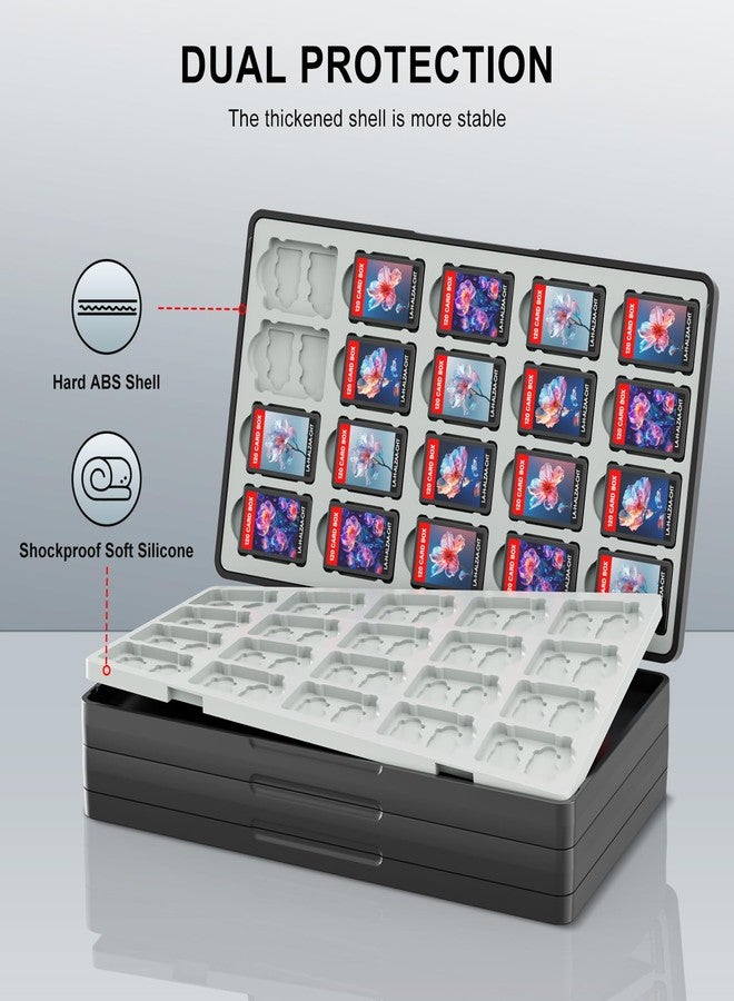 fivtek Switch Game Case for Nintendo Switch 2/Switch/OLED/Lite, Magnetic Switch-2 Game Case Holder with 120 Cartridge & 240 Micro SD Card Slots, Portable Travel Games Card Organizer Gift Accessories - Image 4