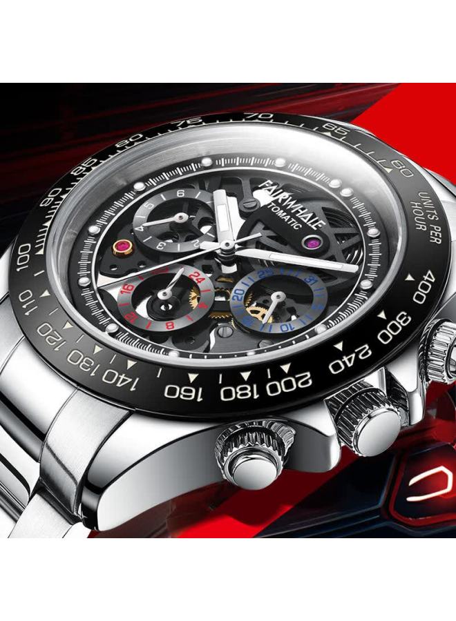 Mark Fairwhale Men's Automatic Mechanical Watch Top Ten National Brands Hollow Luminous Birthday Gift For Boyfriend 6970 - Image 2