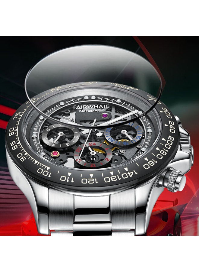 Mark Fairwhale Men's Automatic Mechanical Watch Top Ten National Brands Hollow Luminous Birthday Gift For Boyfriend 6970 - Image 4