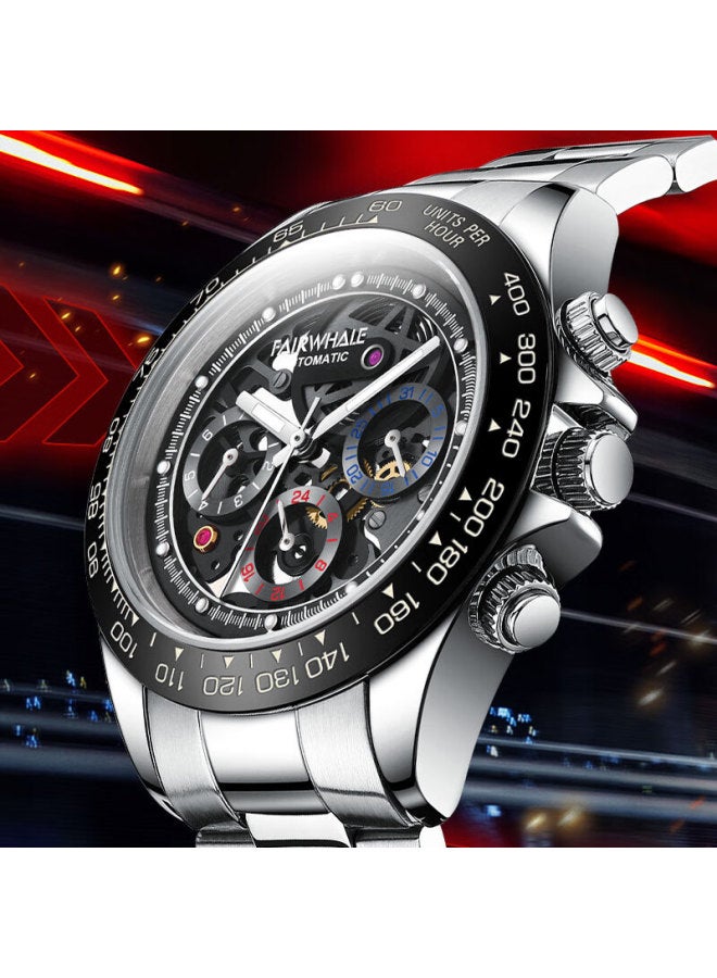 Mark Fairwhale Men's Automatic Mechanical Watch Top Ten National Brands Hollow Luminous Birthday Gift For Boyfriend 6970 - Image 3