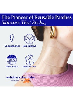 WRINKLES SCHMINKLES Wrinkles Schminkles Neck Wrinkle Patch - Reusable Silicone Smoothing Pads, Sensitively Formulated Wrinkle Patches. Reduce Wrinkles - Innovative Wrinkle Treatment - Targeting Neck Wrinkles (1 Pack)  - Image 5
