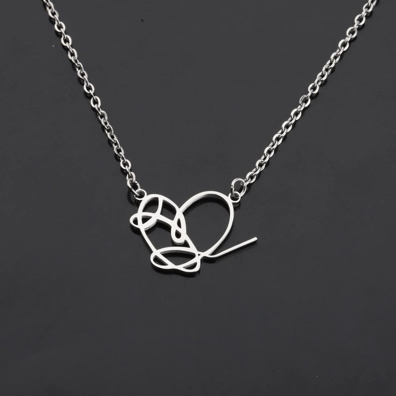 SEIRAA Korean Group Heart Signature Necklace Music Singer Jewelry Gifts For Music Fans (Heart Signature Necklace) - Image 4