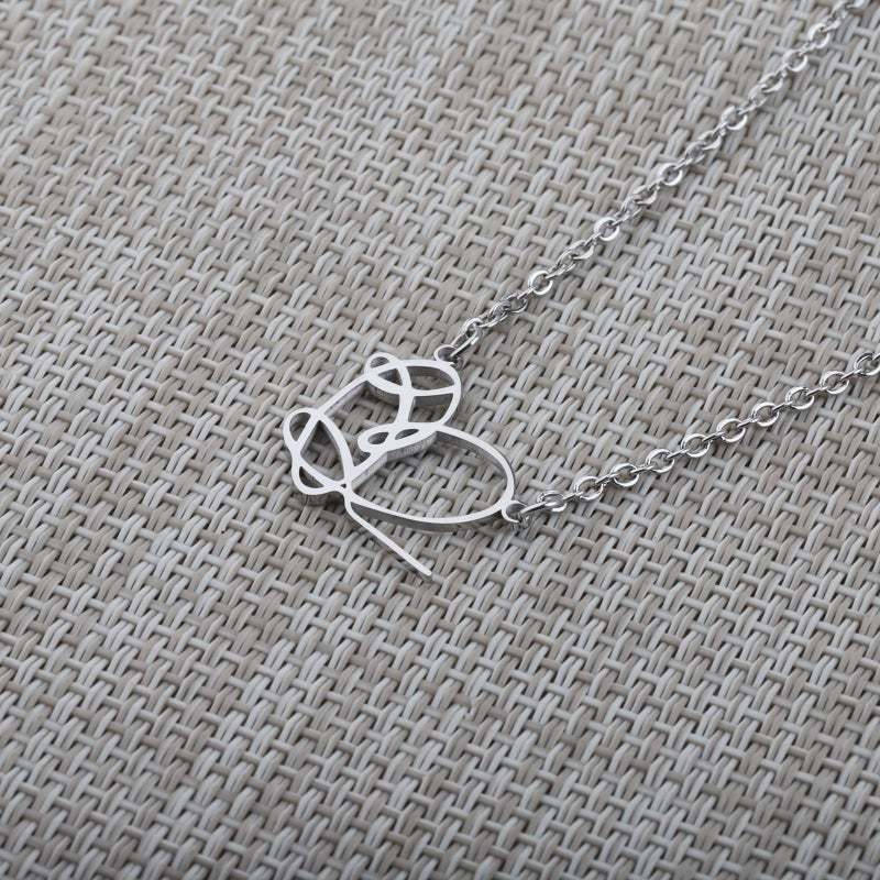 SEIRAA Korean Group Heart Signature Necklace Music Singer Jewelry Gifts For Music Fans (Heart Signature Necklace) - Image 3