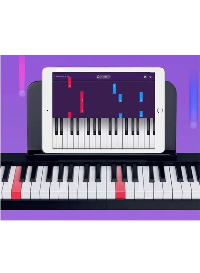 Sakulight لوحة مفاتيح بيانو رقمية قابلة للطي بـ 88 مفتاحًا، لوحة مفاتيح كاملة الحجم شبه مرجحة، بيانو كهربائي محمول مع MIDI، وظيفة منفصلة، ​​دواسة مستدامة وحقيبة حمل للمبتدئين (أسود مع ضوء) - Image 4