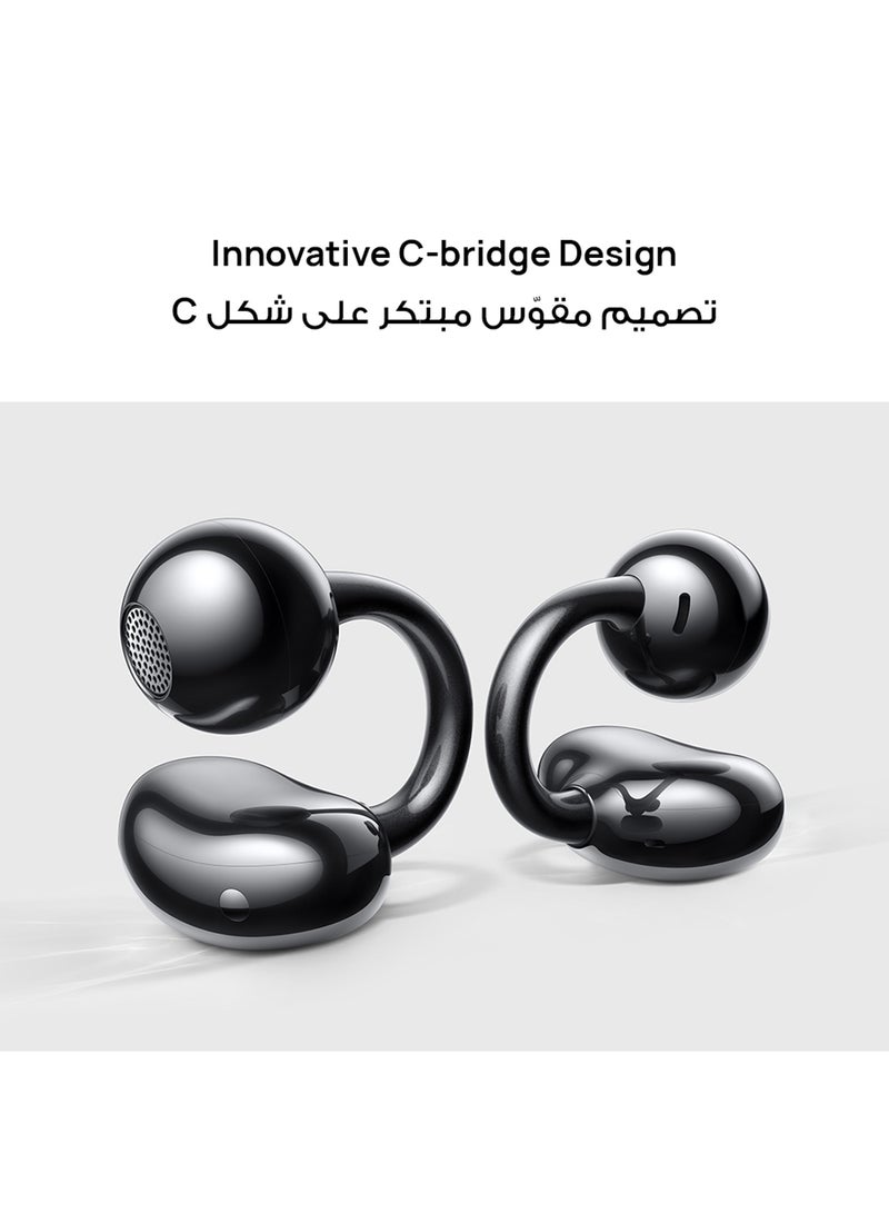 HUAWEI FreeClip Wireless Earphones, Bluetooth Earbuds, Futuristic Aesthetic Design, Feather-Like Wearing, Open-Ear Listening, Long Battery Life, iOS And Android Black - Image 3