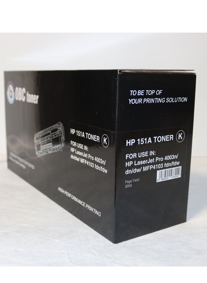 OBC Compatible OBC black laser toner cartridge, replacement for HP 151A Toner, prints up to 1500 pages in pure color quality - Image 2