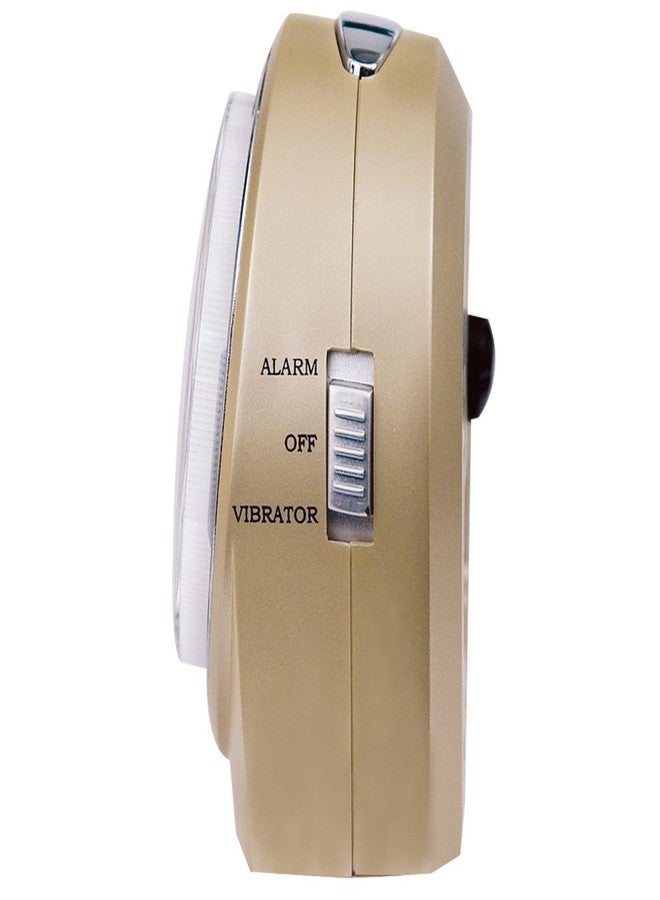Reizen Braille Quartz Alarm Clock with Vibrating Option, Glow-in-the-Dark Hands, Tactile Dial, Large Buttons - Image 2