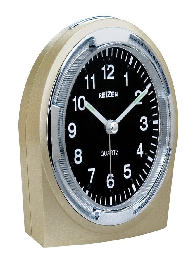 Reizen Braille Quartz Alarm Clock with Vibrating Option, Glow-in-the-Dark Hands, Tactile Dial, Large Buttons - Image 1