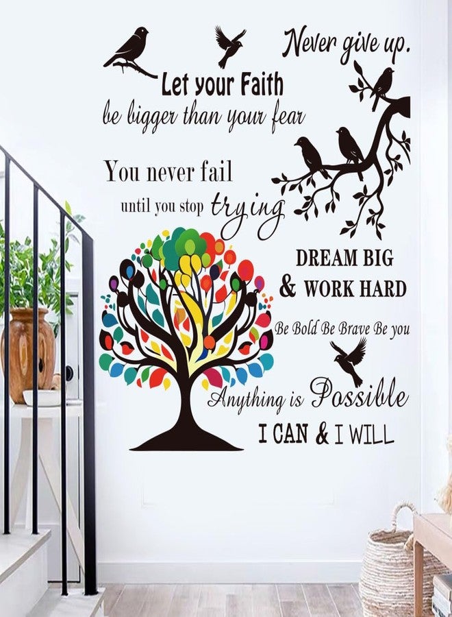Datesno Vinyl Wall Stickers Inspirational Saying Wall Decals Motivational Quote Stickers Peel and Stick Positive Wall Stickers Quotes Wall Decor for Living Room Bedroom Office School Dorm Home Décor. - Image 1