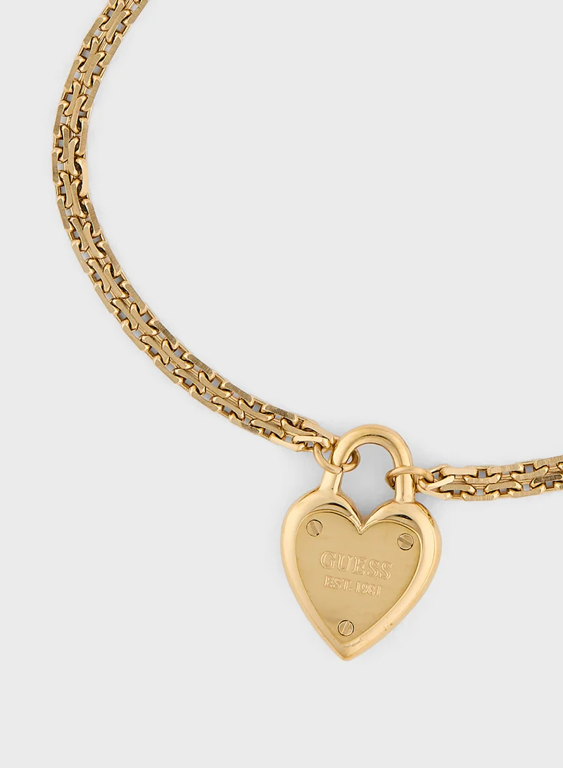 GUESS Mini Heart Lock Bracelet