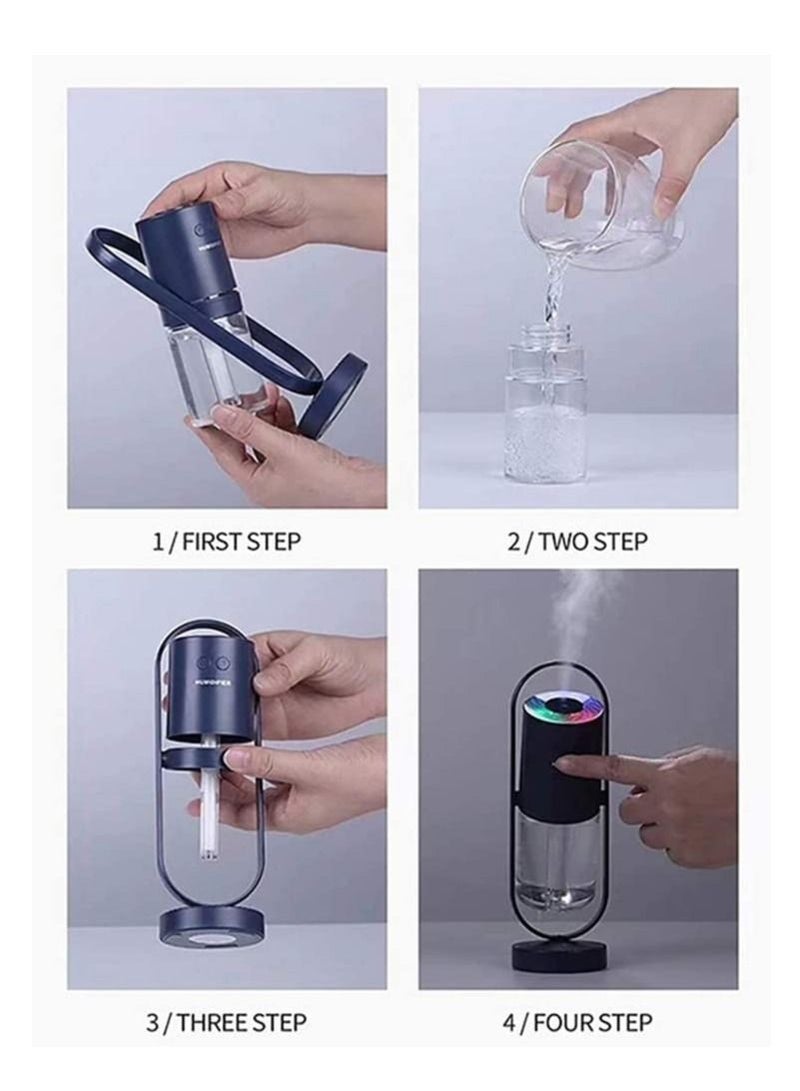 AS SEEN ON TV Magic Shadow Desktop Office Home Car Mini Portable Humidifier Blue  - Image 2