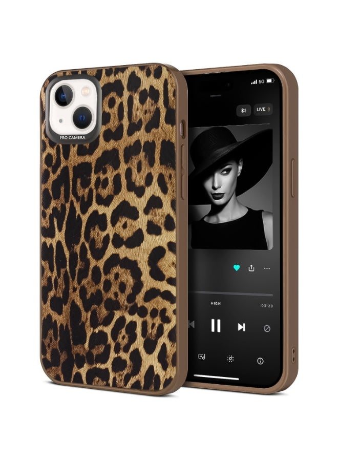 جراب هاتف بنقشة جلد النمر البري ونمط حيواني جريء لهاتف iPhone 13/14 (Tiger 1)