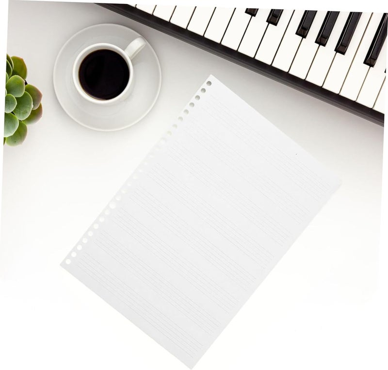 UPKOCH 2 Books Manuscript Paper: 10x7 Blank Music Paper Refill Sheets Loose-Leaf - Lined Filler Sheet for Musicians and Students Songwriting - Image 5