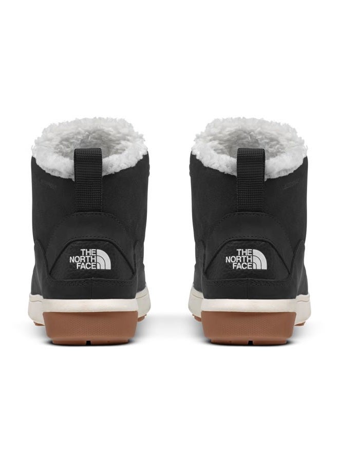 THE NORTH FACE Women's Sierra Mid Lace Insulated Waterproof Boots | Leather Upper & Rubber Outsole Hiking, Tnf Black/Gardenia White, 38.5 EU - Image 5