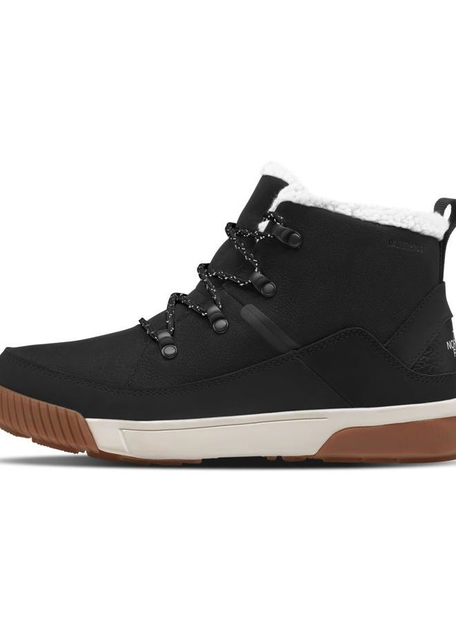 THE NORTH FACE Women's Sierra Mid Lace Insulated Waterproof Boots | Leather Upper & Rubber Outsole Hiking, Tnf Black/Gardenia White, 38.5 EU - Image 1