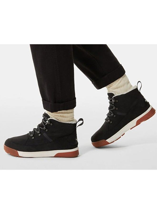 THE NORTH FACE Women's Sierra Mid Lace Insulated Waterproof Boots | Leather Upper & Rubber Outsole Hiking, Tnf Black/Gardenia White, 38.5 EU - Image 2