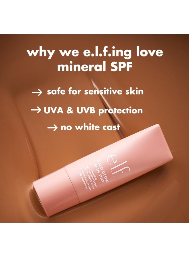 elf Halo Glow Skin Tint SPF 50, Tinted Moisturizer For Light, Creates A Natural Glow, Deep Warm - Image 2