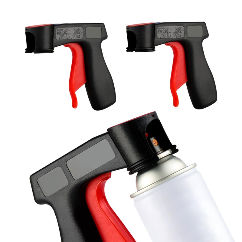 CHRYMUM 2PCS Instant Aerosol Trigger Handle Instantly Converts Spray Cans into Spray Guns Full Hand Grip Reusable Easy to ClipOn Off Universal Fit Use on Spray Paint Adhesives Lubricants - Image 3