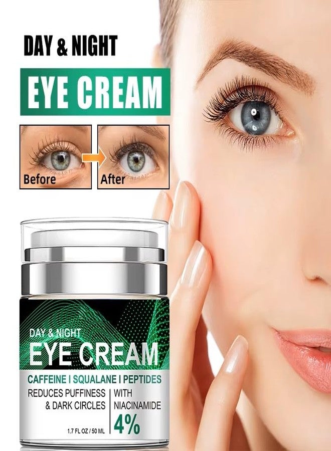 Caffeine Eye Cream for Puffiness and Bags Under Eyes Daily Anti-Wrinkle Cream Collagen Peptide Eye Cream Day and Night Reduce The Look Of Aging Line Smoothing Skin Care 1.7 FL OZ,1 Pack - Image 4