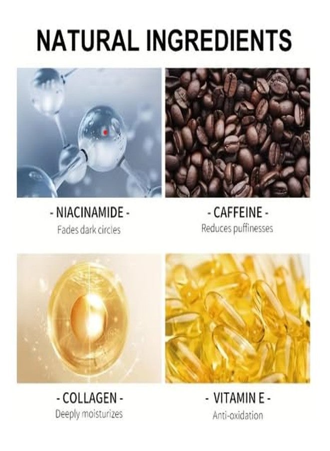 Caffeine Eye Cream for Puffiness and Bags Under Eyes Daily Anti-Wrinkle Cream Collagen Peptide Eye Cream Day and Night Reduce The Look Of Aging Line Smoothing Skin Care 1.7 FL OZ,1 Pack - Image 2