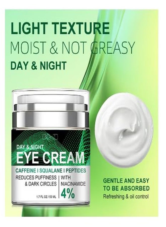 Caffeine Eye Cream for Puffiness and Bags Under Eyes Daily Anti-Wrinkle Cream Collagen Peptide Eye Cream Day and Night Reduce The Look Of Aging Line Smoothing Skin Care 1.7 FL OZ,1 Pack - Image 3