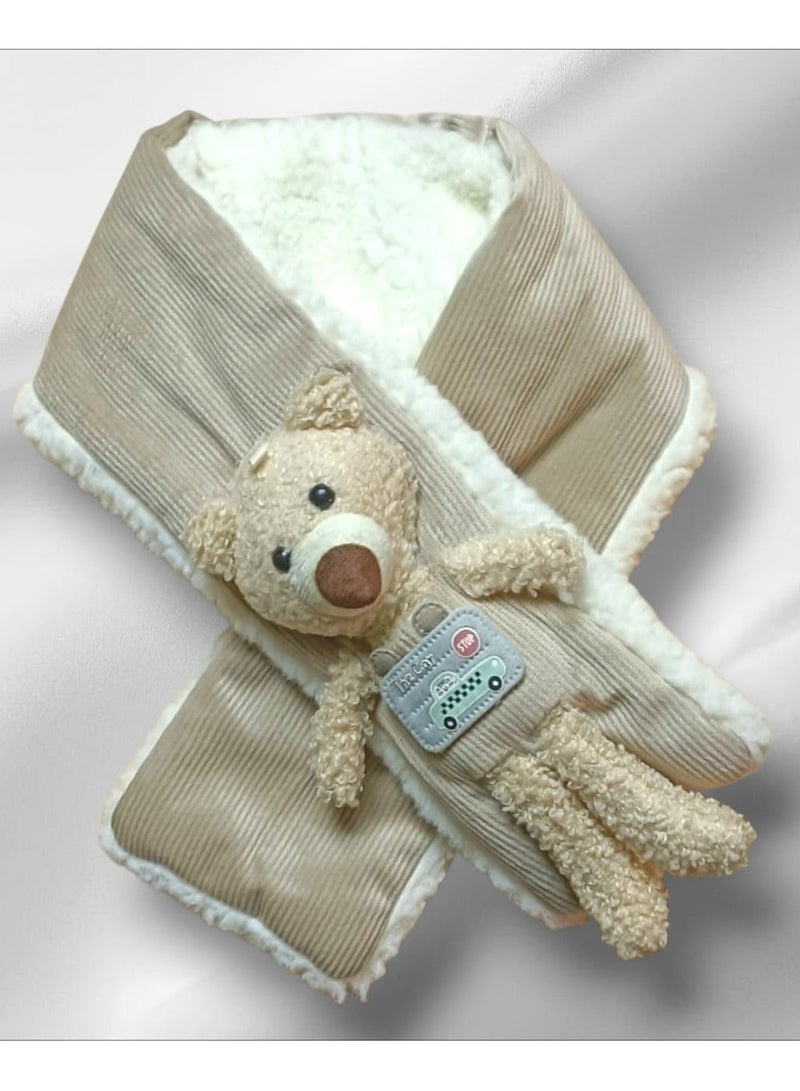 Soft Winter Scarf with a Cute Teddy Bear — Adorable and Warm Design for Kids - Image 2