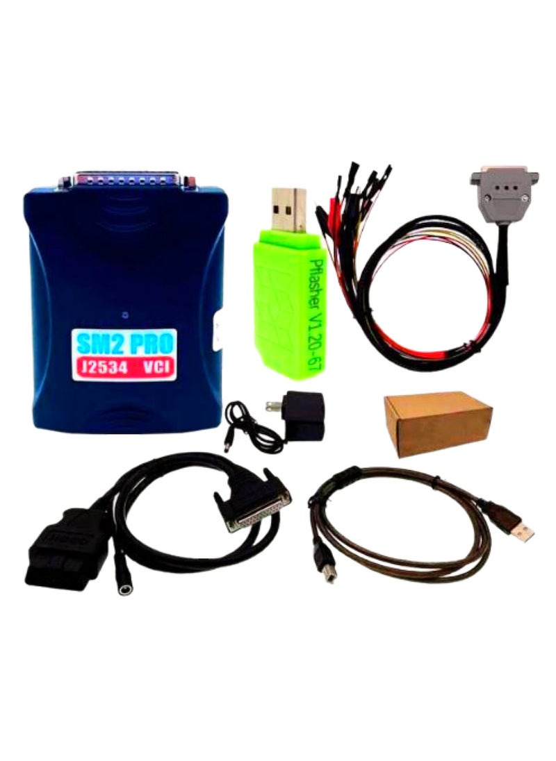 Generic ECU Programmer 2.21.21 SM2 Pro J2534 VCI Read Write ECU Tool Support Checksum and Pinout Diagram 67IN1 of Flash Bench OBD with Dongle Free Support  - Image 1