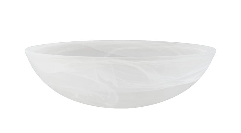 Aspen Creative 23099-11 Alabaster Contemporary Replacement Glass Shade for Medium Base Socket Torchiere Lamp, Swag Lamp,Pendant,1 Light Wall Sconce & Island Fixture. 11-5/8" Diameter x 3-5/8" Height - Image 1